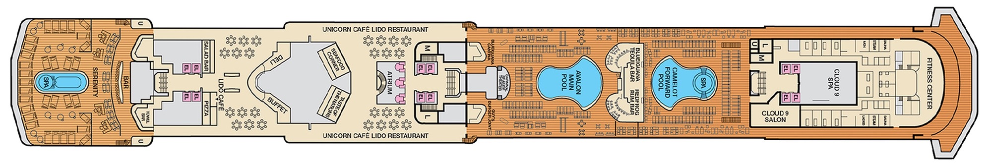 Deck 9 - Lido plan